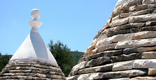 Traditional conical stone roof